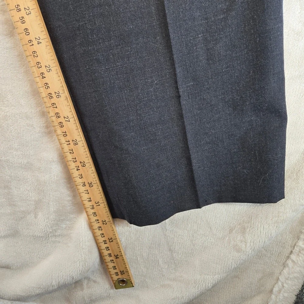 Corbin Dress Pants Mens 35x31 Charcoal Gray Pleated Front Made in USA Vintage
